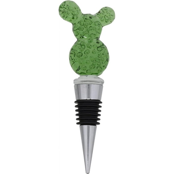 Glass Wine Bottle Stopper (Prickly Pear Cactus)