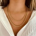 thumbnail image 4 of 2-7mm Wholesale 18K Gold Plated Stainless Steel Women Men Rope Chain 18-32'', 4 of 8