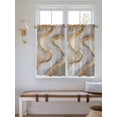 thumbnail image 6 of Kitchen Curtains 45 Inches length, Yellow Grey Ombre Window Treatment Curtain Drapes, Modern Marble Ink Painting Art Lightweight Window Panels for Living Room Bedroom, 52"x45", 2 Panels, 6 of 7