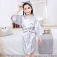 thumbnail image 1 of Pijamas de seda de hielo para niños, ropa de hogar fina de estilo japonés para niños, camisón de seda para niñas, 1 of 6