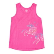 Wonder Nation Girls Mix & Match Unicorn Sleep Tank, Sizes 4-18 & Plus