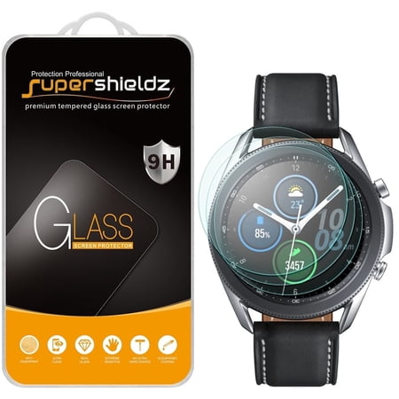 Supershieldz Designed for Samsung Galaxy Watch 3 (45mm) Tempered Glass Screen Protector, Anti Scratch, Bubble Free (3 Pack)