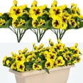 thumbnail image 5 of Five Branch Faux Violets Arrangement Realistic Texture Home Accent Decoration Suitable For Years Round Display Use, 5 of 8