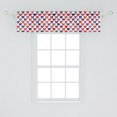 thumbnail image 2 of Ambesonne London Window Valance, Tea Party Flag Cups, 54" X 12", Vermilion Navy Blue, 2 of 3