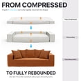 thumbnail image 4 of Aukfa 89" Upholstered Sleeper Sofa Couch, Corduroy Living Room Sofa,5 Pillows, Assemble-Free,Orange, 4 of 10
