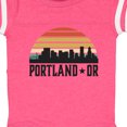 thumbnail image 4 of Inktastic Portland Oregon Skyline Retro Sunset Boys or Girls Baby Bodysuit, 4 of 5