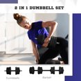 thumbnail image 4 of Soozier Adjustable Barbell & Dumbbells Set with Non-slip Handles, 44LBS, 4 of 10
