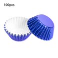 thumbnail image 2 of 100 Pieces/Set Cupcake Molds Paper Liners Mini Non-Stick Muffin Baking Molds DIY Pastry Chocolate Home Kitchen Bakeware blue, 2 of 6