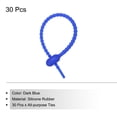 thumbnail image 3 of Unique Bargains Lot de 30 Attaches en Silicone Réutilisables, Attaches de Câble de 7 Pouces, Attaches à Pain Bleu Foncé, 3 of 6