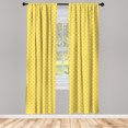 thumbnail image 5 of Ambesonne Tangerine Window Curtains, Retro Citrus Round Slices, Each 28" W x 63" L, Pastel Yellow Orange, 5 of 5