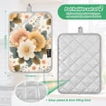 thumbnail image 3 of Beige Warm Flowers Oven Mitts Pot Holders 2 pcs Heat Resistant for Kitchen Baking Grilling, 3 of 7