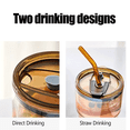 thumbnail image 4 of Vaso de 450ml, vaso de agua, botella de agua con pajita y tapa sellada, taza de café de vidrio, taza de té helado, 4 of 6