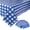 Blue, variant on 12 Packs Bule and White Checkered Tablecloths Party Picnic Disposable Table Covers 54 × 108 Inches Splashproof Plastic Checkered Gingham Tablecover for Outdoor Dinners Party Retro Celebrations