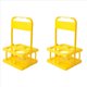 thumbnail image 1 of 2X Portabebidas de Plástico Plegable con 4 Orificios, Portabebidas Reutilizable con Asa Portabebidas Portátil Amarillo, 1 of 4