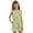 Lemon Green, variant on ZIATUBLES Pink Bone Paw Print Girls Summer Romper Ruffle Cap Sleeves One-Piece Short Jumpsuit Soft Comfort Kids Casual Playsuit with Pockets for 5-6 Y