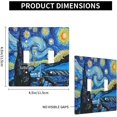 thumbnail image 4 of Wolfrail Starry Night Light Switch Cover Single Toggle Wall Plate Standard Size 2 Gang 4.5" x 4.5" Decorative Home Room Kitchen Switch Plate Covers, 4 of 5