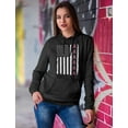 thumbnail image 3 of Tstars Womens Breast Cancer Awareness Shirts Hope Pink Ribbons American Flag Pink Ribbon Cancer Support Ribbon Apparel Women Hoodie, 3 of 5