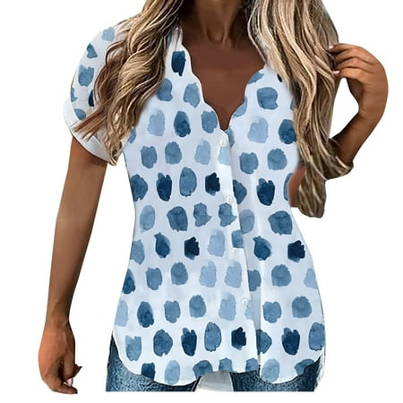 

Tank Tops Men Maternity Tops Casual Woman Causal Printing Blouse Short SleeveT-Shirt Summer Button Tops Womens T Shirt on Sale Clearance White Tops for Women Built In Bra Tank Tops for Women