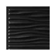 Genesis Drifts Black Ceiling Tiles - Easy Drop-In Installation Waterproof, Washable and Fire-rated - High-Grade PVC to Prevent Breakage (12" x 12" Sample)