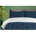 thumbnail image 4 of Ambesonne Blue Duvet Cover Sets, Ocean Inspired Flowers, 2-King, Dark Blue Violet Blue, 4 of 7