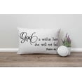 thumbnail image 4 of Pillow Covers with PSALM 46:5 God is Within Her,She Will Not Fall Quote 12" x 20" Farmhouse Rustic Décor Lumbar Pillow Covers with Bible Verse Housewarming Family Room Décor, 4 of 6