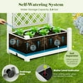 thumbnail image 3 of Aimee Lii Outdoor Planter Box Self-Watering Raised Garden Bed Trellis with Water Level Indicator, Garden Beds Outdoor for Vegetables, Flowers, Herbs-White, 3 of 10