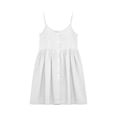 thumbnail image 6 of StSilkitty Women's Casual Mini Dresses Sleeveless Crewneck Button down Sundresses Adjustable Spaghetti Strap Cotton Cami Dress, 6 of 7