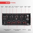 thumbnail image 6 of PYLE PT8000CH - 8-Channel Home Theater Amplifier [Multi-Zone Audio Source Control] Rack Mount Amp, 8000 Watt, 6 of 8