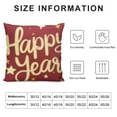 thumbnail image 5 of Nawypu  Decorative Farmhouse Rectangle Throw Lumbar Pillow Cover Linen Celebrate Happy New Year 2020 Place Graphic Holidays Celebration Chinese Christmas Eve Case for Sofa Bed colorful, 5 of 5
