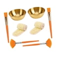 thumbnail image 4 of Kit completo de esteticista con cuencos de acero inoxidable, cepillos, diademas, herramientas portátiles para mezclar mascarillas faciales, recuerdos 8 piezas, 4 of 7