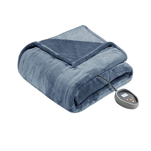 Beautyrest Heated Microlight to Berber Oversized Blanket
