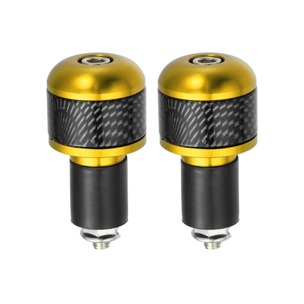 1 Par 7/8" 22mm Dorado Tono Motocicleta Manillar Puños Barra Extremos Tapa