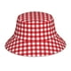 thumbnail image 1 of Balery Red Checkboard Sombreros para el sol para hombre y mujer, sombrero de pescador con UPF 50+, 1 of 6