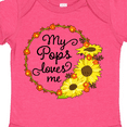 thumbnail image 4 of Inktastic My Pops Loves Me with Sunflower Wreath Boys or Girls Baby Bodysuit, 4 of 5