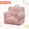 thumbnail image 4 of Soft Corduroy Kids Bean Bag Chair - Comfy Toddler Seat for Reading, Play & Naps, Cozy Children’s Sofa for Boys & Girls, Pink, 4 of 7