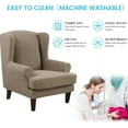 thumbnail image 4 of Wing Back Chair Covers with Arms Piece Slipcovers for Armchair Washable Stretch Print Pattern Wingback Chair Cover Furniture Protector Geometry, 4 of 8
