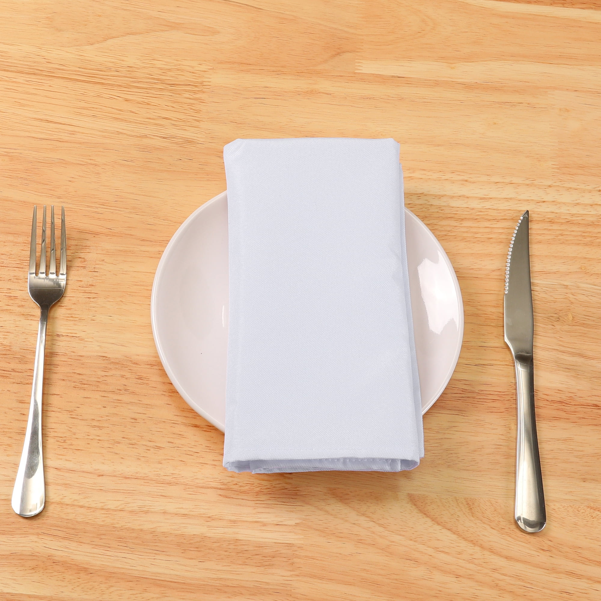 Unique Bargains 6 Pack Polyester Restaurant Cocktail Party Cloth Napkins White