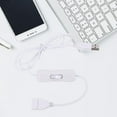 thumbnail image 2 of 100cb 2,0 a Fe Extens Cable de datos con encendido/apagado S para ventilador de tiras Led Usb que conduce la lámpara de escritorio del ordenador portátil Rec Charr, 2 of 5