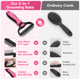 thumbnail image 6 of Pet Pro Grooming Tool, Double-Sided Dematting Comb and Undercoat Rake, Rounded Teeth, Ergonomic Handle for Long Haired Pets, 6 of 8