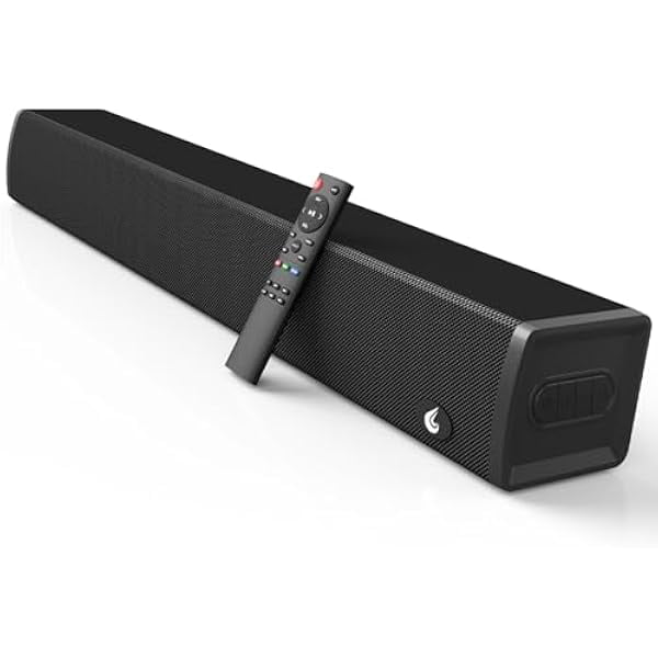 Barra de sonido Bluetooth para TV, barra de sonido para TV pequeña de 24 pulgadas con sistema de sonido envolvente