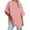 Pink, variant on Jalioing Women's Oversized T Shirt Loose Short Sleeve Dropped Shoulder Tee Crew Neck Solid Color Summer Tops