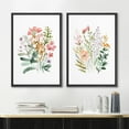 thumbnail image 2 of IDEA4WALL Framed Canvas Print Wall Art Set Watercolor Wildflower Botanical Modern Art Multicolor Floral Wall Decoration Bohemian Nature Artwork for Living Room, Bedroom, Office - 24"x36"x2 Black, 2 of 5