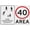 Warning Sign 4, variant on High Pedestrian Activity 40Km Area Sign 8"x12" - Aluminum Tin Warning for Home Outdoor Garden, Weatherproof Traffic Decor for Road