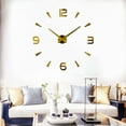 thumbnail image 4 of Reloj de pared 3D Toystoory autoadhesivo analógico dorado, 4 of 5