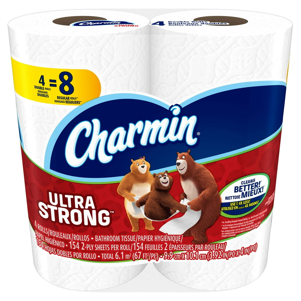 Charmin Ultra Strong Toilet Paper, 4 Double Rolls