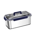 thumbnail image 3 of Fiambrera de acero inoxidable para refrigerador, rectangular, a prueba de fugas, apilable 5600 ml, 3 of 9