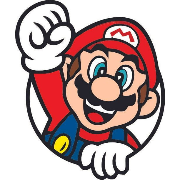 Hooray Mario Circle Super Mario Bros Arcade Game Wall Sticker Art