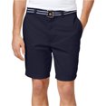 thumbnail image 1 of Pantalones cortos tipo chino informales con cinturón y parte delantera plana para hombre de Club Room, azul, 40 Club Room  chino, 1 of 1