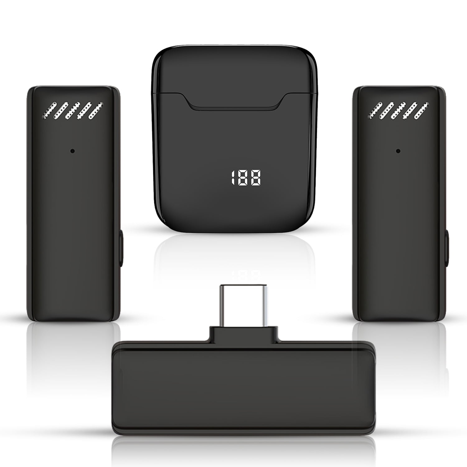 Wireless Lavalier Microphones for Android Phones with Charging Case, Perfect for YouTube TIK Tok Live Streaming Vlog