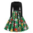 thumbnail image 1 of Vestido de Navidad para mujer, vestido de patinador retro, vestido de fiesta de Navidad Rockabilly Midi Swing Afortunado Sencillez, 1 of 2